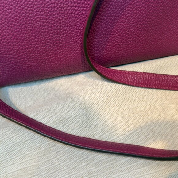 Hermes 32cm Tosca Clemence Retourne Kelly with Palladium Hardware - Picture 13 of 14